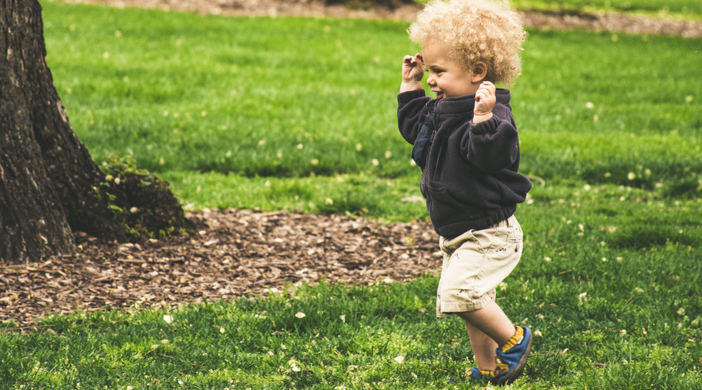 toddler running